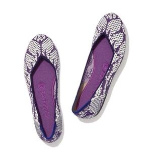Rothy's RARE Wisteria Purple & White Women's Flats - 7
